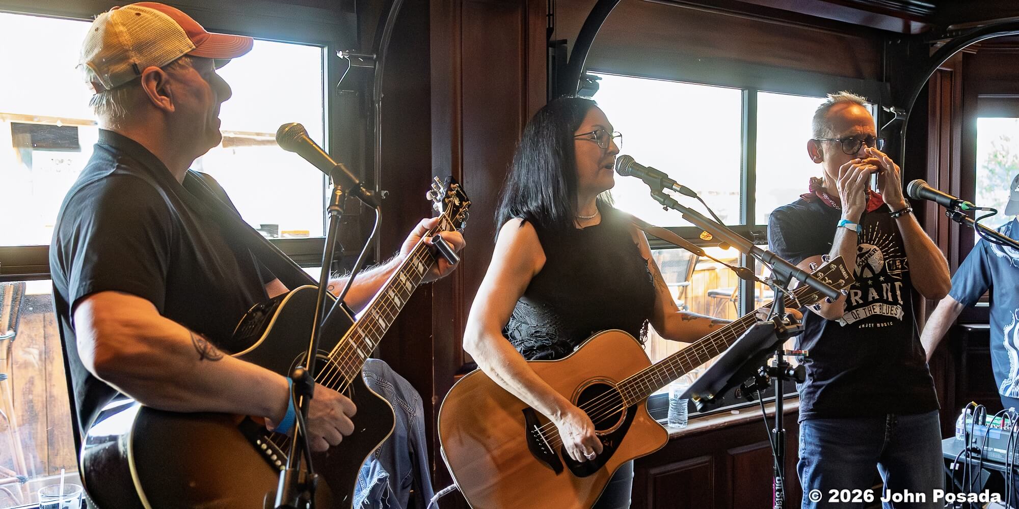Andy Russo, Dee Dee Pie & Don Erdman on harp